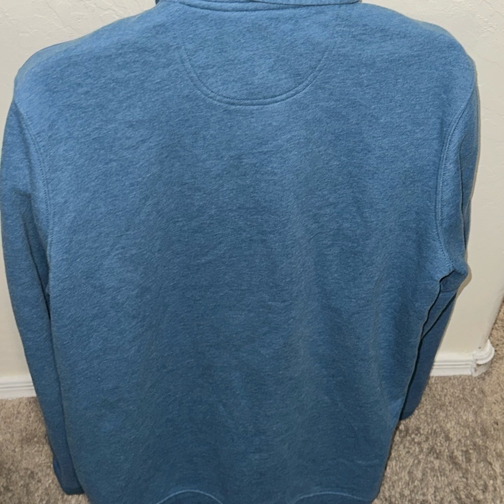 Men’s pre own as is Croft & Barrow blue size L soft pullover quarter zip - Picture 2 of 3